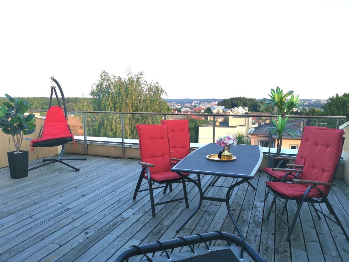 Апартаменти Luxury Penthouse With Large Terrace & Panoramic Old Town View Аеропорт Вільнюс Екстер'єр фото